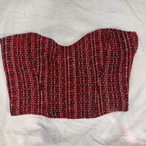 Red strapless Zara tube top
